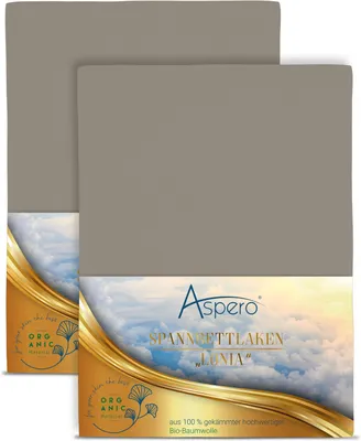 Produktbild von Aspero 2 x Spannbettlaken aus Baumwolle
