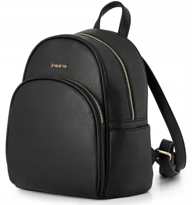 Zdjęcie produktu dla Plecak damski  miejski elegancki czarny skóra ekologiczna ZAGATTO