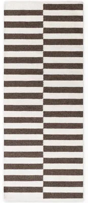 Produktbild von Hanse Home Wollteppich Vika, Handgewebt, Streifen, Natürlich, Braun Natur Weiß