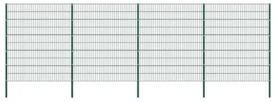 Obrázok produktu pre Panelový plot s oceľovými stĺpikmi, rozmer 867 x 200 cm, zelený