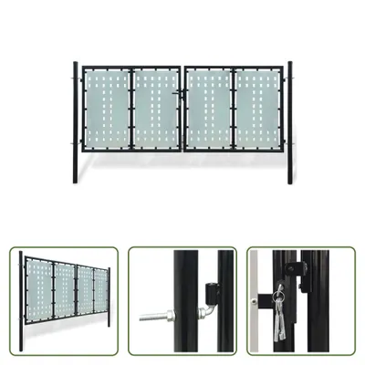 Obrázek produktu pro Plotová brána The Living Store (jednoduchá brána) černá 300x175 cm