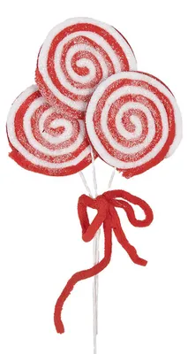 Produktbild von Clayre & Eef Weihnachtsdekoration Lutscher 30 cm Rot Kunststoff