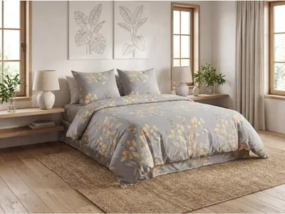 Produktbild von Mikrofaser-Bettwäsche MISTLEAF grau Bettwäschegröße: 70 x 80 cm | 140 x 200 cm