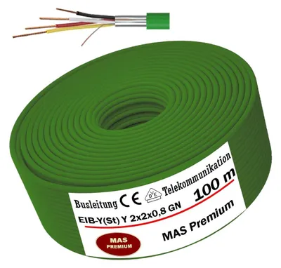 Produktbild von 100m  EIB-Y(St)Y2x2x0,8GN Busleitung Telekommunikationbusleitung