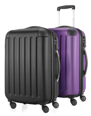 Produktbild von HAUPTSTADTKOFFER - Spree - 2 x Handgepäck-Trolleys mit Dehnfalte, Kofferset Kabinenkoffer-Set, Bordgepäck erweiterbar TSA, 4 Rollen 55 cm, 42 Liter,Schwarz-Aubergine