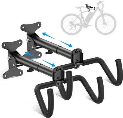 Produktbild von Wandmontierter Fahrradhalter, hohe Tragfähigkeit, platzsparendes Design, schwarz