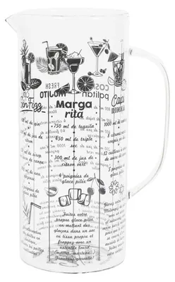 Produktbild von Karaffe mit Cocktailrezept, 2 Liter, aus Glas