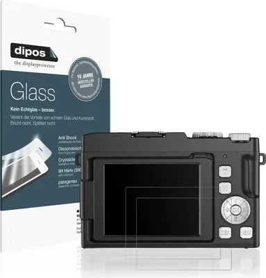 Produktbild von 2x Schutzfolie für YiFuar 075bk Digitalkamera matt - Anti-Shock 9H Folie dipos Glass Kunststoffglas