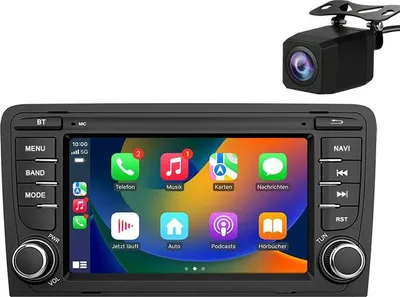 Produktbild von Android Autoradio 7 Zoll 64 GB für Audi A3 8P (2003–2013) mit CarPlay & Android Auto Navigation & Bluetooth