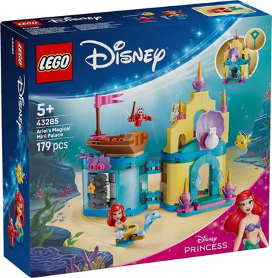 Produktbild von LEGO ǀ Disney Princess Arielles Magisches Mini-Schloss - Spielzeug Schloss aus Die kleine Meerjungfrau mit einer Mikro Puppe, Tierfiguren Sebastian & Fabius - Geschenk für Mädchen ab 5 Jahren - 43285
