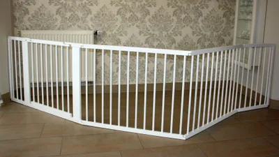 Produktbild von Schutzgitter Absperrgitter Türgitter Treppenschutzgitter V 357cm weiss