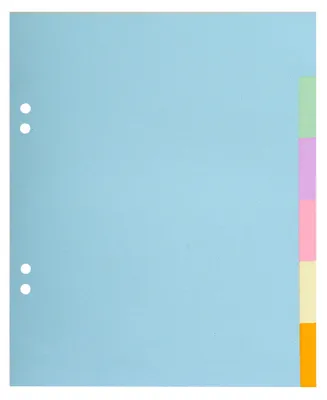 Produktbild von Exacompta 30x Register 17x22cm, RCkarton 170g, 6 Taben blanko sortiert - 106E