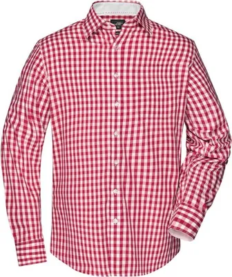 Produktbild von Men's Checked Shirt red/white, Gr. S