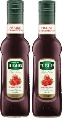 Zdjęcie produktu dla Mathieu Teisseire Syrop do napojów truskawkowy 0,25 l (opakowanie 2 szt.)
