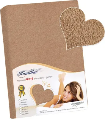 Obrázek produktu pro Prostěradlo froté - Oříšková - 90x200