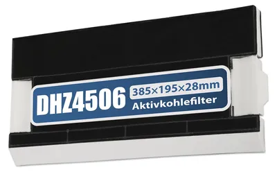 Aktivkohlefilter 38,5x19,5x2,8 cm für Dunstabzugshauben