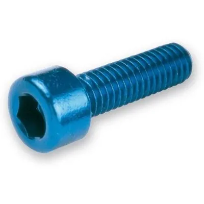 Image de Jeu de vis 6 pièces à six pans creux alu bleu - M5x20
