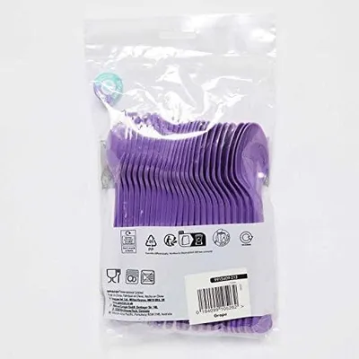 Produktbild von 213 Partylöffel, umweltfreundlich, wiederverwendbar, spülmaschinenfest, Kunststoff, Violett, 24 Stück