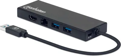 Obrázok produktu pre Manhattan 152846, USB Typ-A, Čierna, Hliník, CE FCC RoHS2 WEEE, Windows 10, Windows 7, Windows 8.1, 0 - 45 °C