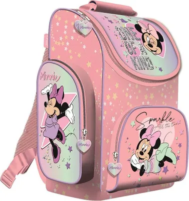 Produktbild von Mädchen Schulranzen 1. Klasse DISNEY MINNIE MAUS 7-teiliges Set mit Mal- / Bastelschürze