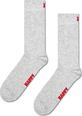 Image de Happy Socks Solid Crew-chaussettes Gris EU 41-46 Hommes,Femmes Gris EU 41-46