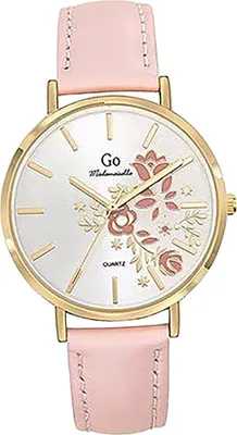 Image de Girl Only Femme Montre à Quartz Mademoiselle Design Motif Fleurs Rose Bracelet en Cuir D2UGO699576