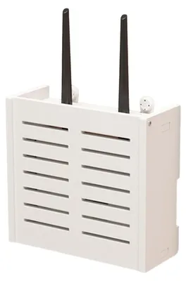 Produktbild von Aufbewahrungsbox für WLAN-Router, Wandhalterung, Router-Regal aus Holz, Organizer, Steckdosenleiste, Kabelmanagement, Versteckregal für Modemkabel, Router-Abdeckung