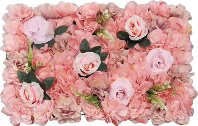 Image de Panneau mural floral, lot de 12 pièces, motif floral réaliste, rose