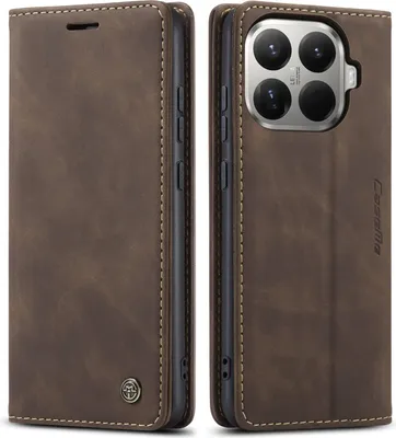 Produktbild von Hülle für Xiaomi 15T Pro Retro Kunstledertasche mit Standfunktion Schutzhülle Kaffee