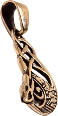 Produktbild von Anhänger Keltischer Schutzdrache Bronze Schmuck -  Pferd - 31x13mm