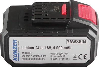 Produktbild von Kunzer Lithium-Akku 18V für 7AWS125, 7ASS03, 7AFS01 7AWSB04