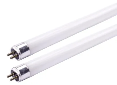 Imagen del producto de 2 lámparas fluorescentes tubulares T5 de alta eficiencia, 212 mm, 6W/840, casquillo G5, luz blanca neutra, 4000K