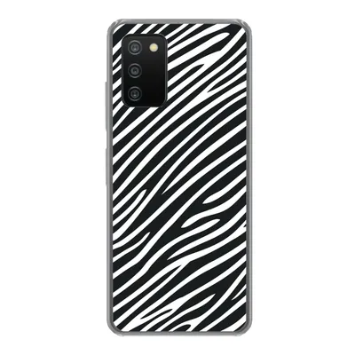 Produktbild von MuchoWow® Handyhülle Schutzhülle Hülle für Samsung Galaxy A03s Tiermuster - Zebra - Schwarz Silikon Softcase Handy Hülle - Schutz