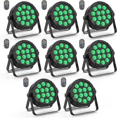 Immagine prodotto di Faretti LED Par - Illuminazione per palcoscenico - Luci per DJ - Luci per feste - LED RGBW 4-in-1