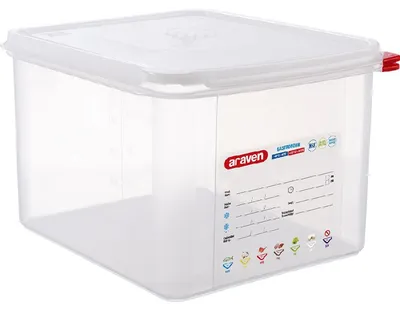 Produktbild von Gastronormbehälter m. Deckel aus Polypropylen - GN 1/2 200mm