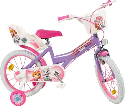 Obrázek produktu pro 16 palců dětské dívčí kolo dívčí kolo Paw Patrol fialové