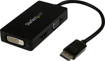 Produktbild von StarTech.com 3-in-1 DisplayPort auf HDMI/DVI/VGA Adapter 1080p