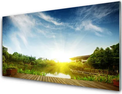 Produktbild von Acrylglasbilder 100x50 Wandbild Druck See Landschaft