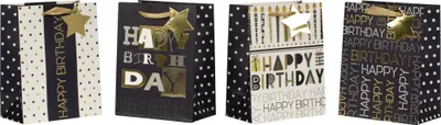 Produktbild von Geschenktaschen Geschenktüten jeweils im 4er Set 18x23x10cm Geburtstag