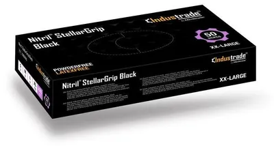 Produktbild von Meditrade Nitril StellarGrip Diamantstruktur Farbe: Schwarz Unisexgröße: XXL