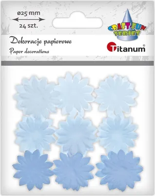 Produktbild von Blumenschmuck aus Papier 24 Stück blau Titanum