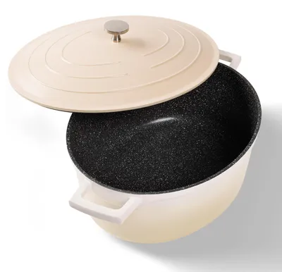 Immagine prodotto di STONELINE® Cocotte ovale 32x25 cm Crema | con coperchio