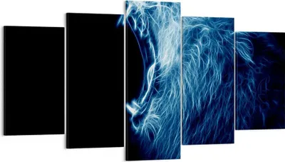 Produktbild von Bild auf Leinwand - Leinwandbild - Abstraktion Tier - 160x85cm - Wand Bild - Wanddeko - Wandbilder - Leinwanddruck - Bilder - Kunstdruck - Wanddekoration - Leinwand bilder - Wandkunst - EA160x85-3797