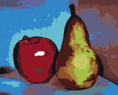 Produktbild von Zuty - Malen nach Zahlen - APFEL UND BIRNE, 40x50 cm, mit Keilrahmen (bereits gespannt)