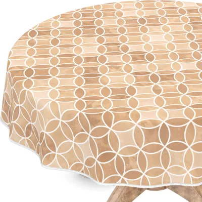 Produktbild von ANRO Wachstuch Tischdecke Größe Rund 140cm