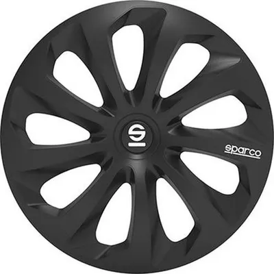 Produktbild von Sparco 4er Set 15" Zoll Radzierblenden Auto Radkappen Sicila SPC1570BK schwarz