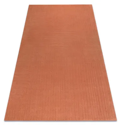 Obrázok produktu pre Vlnený koberec TEXTURA 488.05.LA000 OSTA - Línie, geometrický rám štrukturálny terakota oranžový 240x340 cm