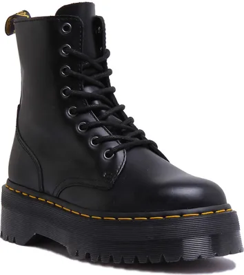 Produktbild von Dr. Martens Jadon Black Polished Smooth Boots Schwarz - Große 45
