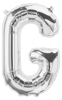Produktbild von Folienballon Buchstabe G, silber, ca. 40 cm, für Luftbefüllung