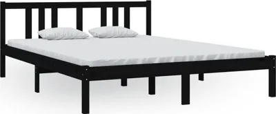 Obrázek produktu pro vidaXL Postel z masivu černá 150x200 cm